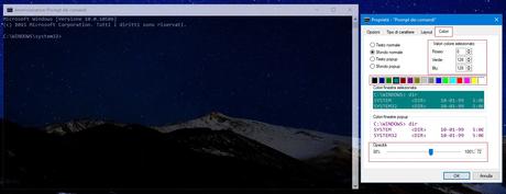 [Guida] Come cambiare colore di sfondo e trasparenza del Prompt dei Comandi in [Windows 10]