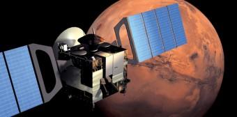 Mars Express in orbita intorno a Marte. Crediti: ESA/Medialab AOES