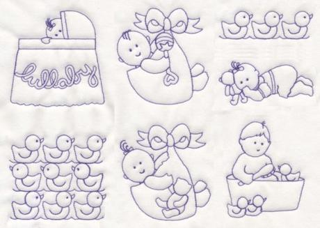 76 Disegni da ricamare / 76 free stitchery patterns, redworks and primitives