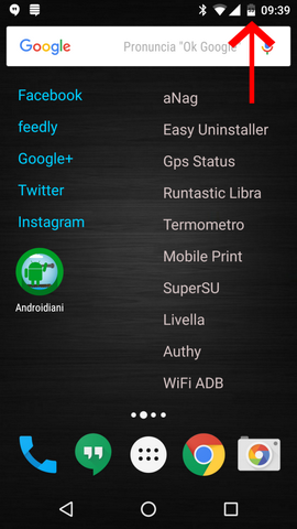 Android 6 come visualizzare % indicatore della batteria in percentuale