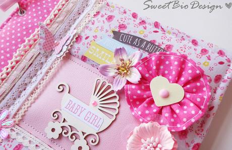 Album foto Bimba con Copertina in Stoffa - Fabric Cover Baby girl photoalbum