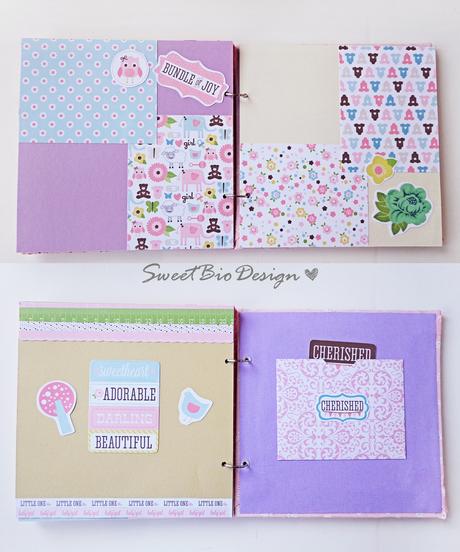 Album foto Bimba con Copertina in Stoffa - Fabric Cover Baby girl photoalbum