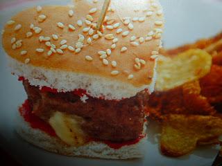 hamburger con mozzarella