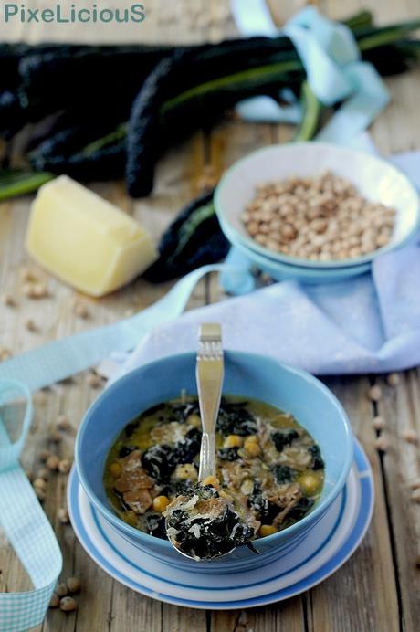 Minestrone di Cavolo Nero e Ceci con Maltagliati di Farina di Castagne