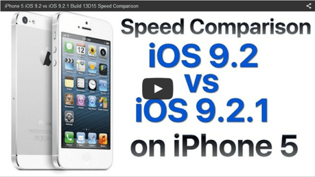 Test di velocità tra iOS 9.2.1 vs iOS 9.2