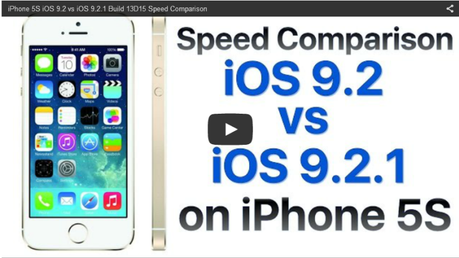 Test di velocità tra iOS 9.2.1 vs iOS 9.2