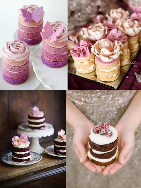 Torta matrimonio monoporzione: mini wedding cake