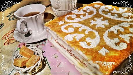 Millefoglie con crema pasticcera e panna montata / Puff pastry with custard and whipped cream