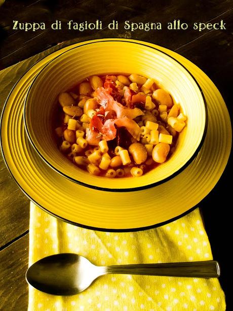 Zuppa di fagioli di Spagna allo speck