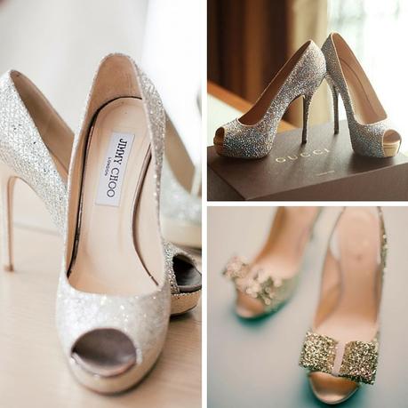 Scarpe da sposa con glitter: fantastiche!