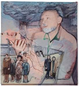 Larry Rivers, Witness, 1987, cm. 191 h x 172,50 x 15, olio su tela montato su poliuretano espanso modellato - In deposito presso la Pinacoteca Giovanni e Marella Agnelli di Torino, da Fondazione Torino Musei