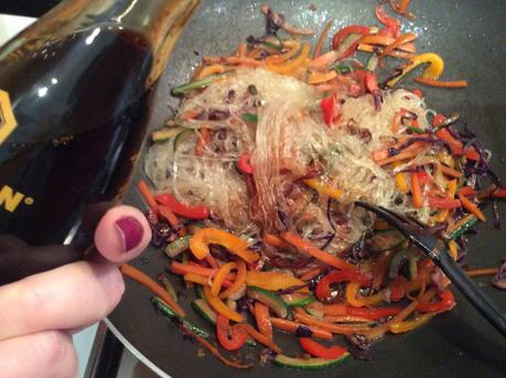 SPAGHETTI DI SOIA CON VERDURE