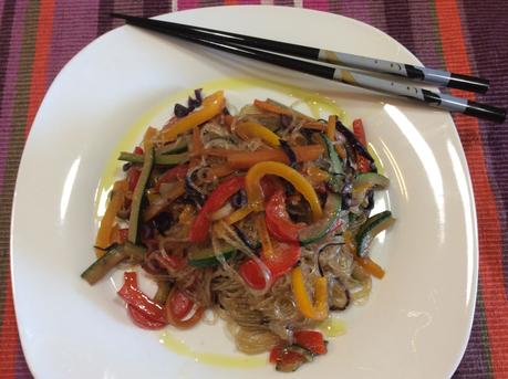 SPAGHETTI DI SOIA CON VERDURE