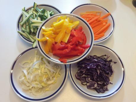 SPAGHETTI DI SOIA CON VERDURE