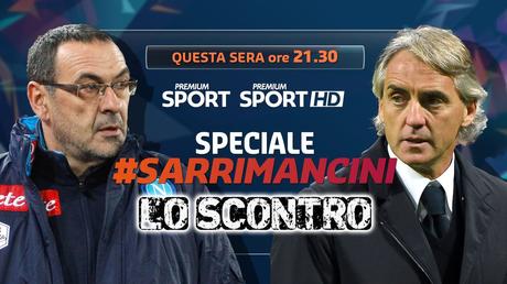 Lo scontro Sarri-Mancini, speciale Premium Sport sul caso sportivo della settimana