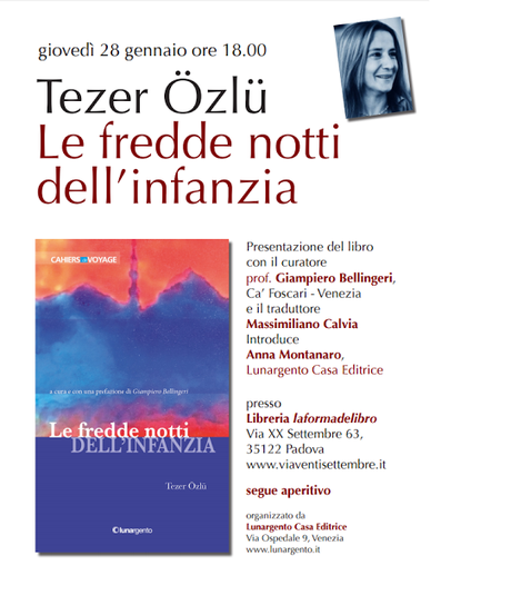 Presentazione libro : Le fredde notti dell'infanzia di Tezer Ozlu