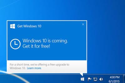 Come eliminare l'icona dell'aggiornamento a Windows 10