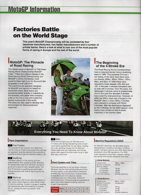 Kawasaki's Official Guidebook MotoGP 2003