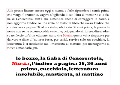 Alla poesia lineare ancora oggi si stenta a farle riprendere i sensi▬