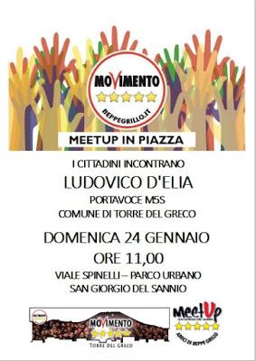 MeetUp In Piazza con Ludovico D'Elia, Portavoce M5S al Comune di Torre del Greco (Na)