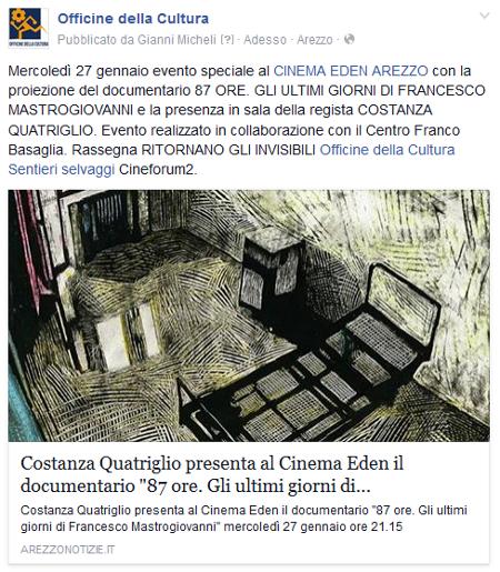 87 ore. Gli ultimi giorni di Francesco Mastrogiovanni al Cinema Eden