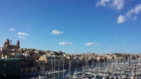 Malta in gennaio: Senglea vista da Birgù (Vittoriosa)