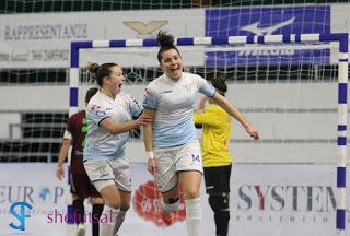 Iannucci segna il primo gol della SS Lazio calcio a 5 allo Sporting Locri femminile