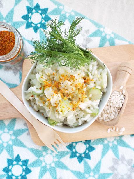 Risotto al finocchio e polvere d'arancia