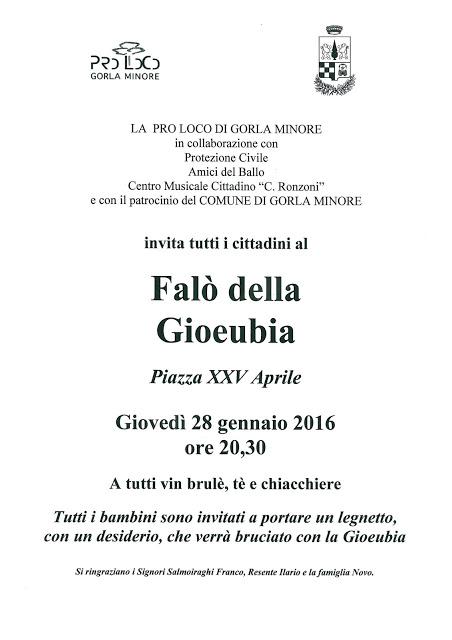 la Gioeubia 2016 in Valle Olona e Busto Arsizio