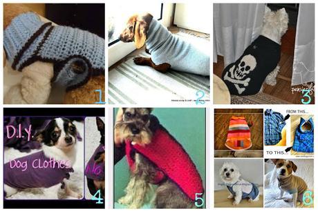 10 cappottini per cani uncinetto ferri e riciclo - Tutorial in italiano 10 cappottini per cani uncinetto ferri e riciclo - Tutorial in italiano