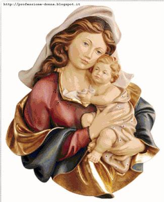 Schema a punto croce: Madonna con Bambino_7