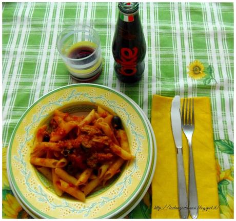 Penne al ragu' di tonno