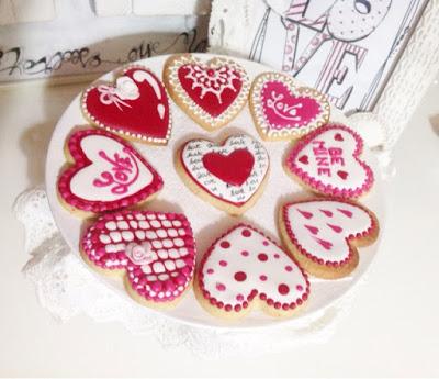 Biscottini decorati per S. Valentino