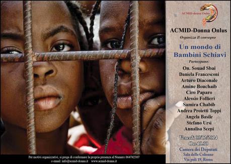 Convegno Acmid Donna Onlus mondo bambini schiavi