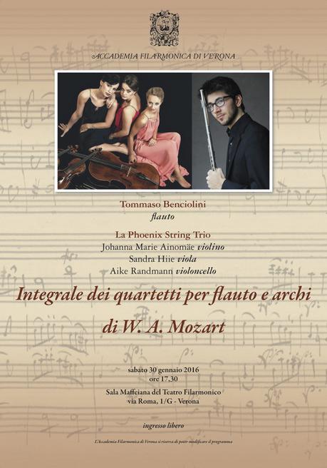 Tommaso Benciolini + La Phoenix String Trio suonano Mozart