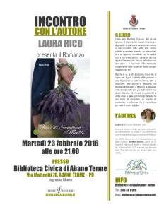 Locandina Biblioteca Abano Terme - Laura Rico