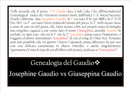 Josephine Gaudio vs Josephine di Chris Rea ░