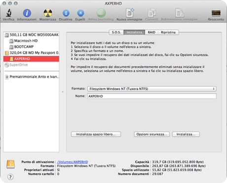 HardDisk su Windows e su Mac