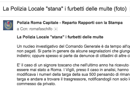 I Vigili smascherano i furfanti che taroccano la targa per entrare in ZTL, ma li chiamano 