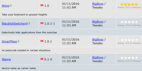 Jailbreak iOS 9.x.x – Tutti i Tweak testati e funzionanti [Aggiornato 28.01.2016]