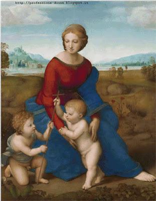 Schema a punto croce: Madonna del belvedere (Raffaello)