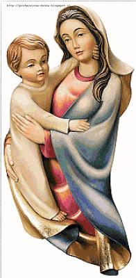 Schema a punto croce: Madonna con Bambino_12