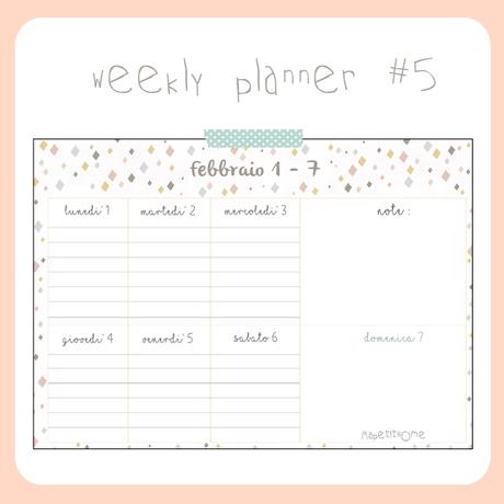 #6 Weekly planner free printable