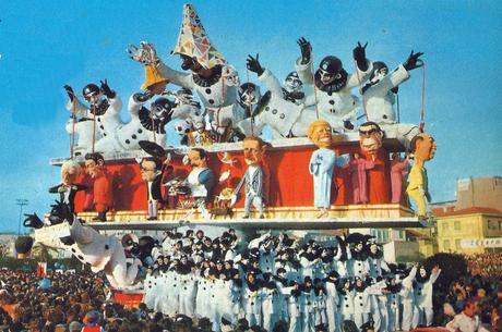 Carnevale di Viareggio 1980 - Scherzando con le lacrime agli occhi di A.Galli - 3° premio