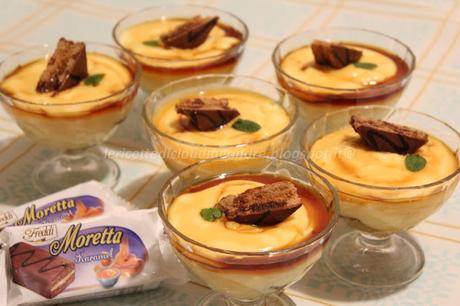 Coppette con crème caramel e Moretta Karamel