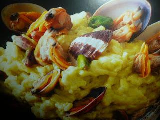 risotto ai pistacchi : con vongole