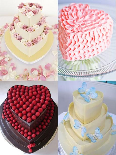 La wedding cake a forma di cuore