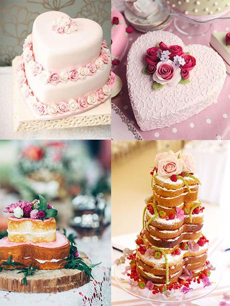 La wedding cake a forma di cuore