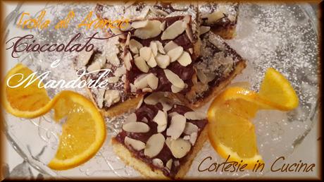 Frolla all' arancio con cioccolato e mandorle