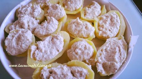 Barchette di Patate con Crema di Tonno e formaggio (Philadelphia)